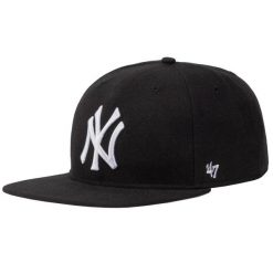 Czapka z daszkiem męska 47 Brand MLB New York Yankees No Shot Cap. Czarne czapki męskie 47 Brand, bez wzorów, z wełny, sportowe. Za 182.50 zł.