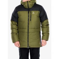 Kurtka puchowa męska Haglofs Riksgransen Down 850 Hood. Zielone kurtki męskie Haglöfs, m, bez wzorów, z puchu, bez kaptura, narciarskie. Za 1,835.99 zł.