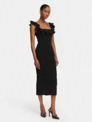 MICHAEL Michael Kors Sukienka codzienna MS683CG33D Czarny Slim Fit. Czarne sukienki damskie MICHAEL Michael Kors, na co dzień, s, bez wzorów, z wiskozy, wizytowe, bez kołnierzyka, bez ramiączek, proste. Za 1,119.00 zł.