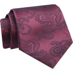 Krawat - ALTIES - Bordo z Orientalnym Wzorem. Czerwone krawaty i muchy męskie Alties, bez wzorów, z tkaniny, eleganckie. Za 49.00 zł.