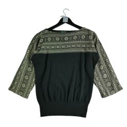 Second life - Damski czarny sweter - Jak nowy. Czarne swetry klasyczne damskie Ralph Lauren, bez kołnierzyka. Za 127.76 zł.