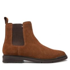Sztyblety Tommy Hilfiger. Brązowe sztyblety męskie Tommy Hilfiger, bez zapięcia. Za 669.99 zł.
