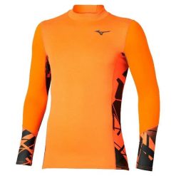 Koszulka z długim rękawem i wysokim kołnierzem Mizuno VIRT G5. Brązowe t-shirty sportowe męskie Mizuno, l, ze skóry, bez ramiączek, do biegania. Za 321.50 zł.