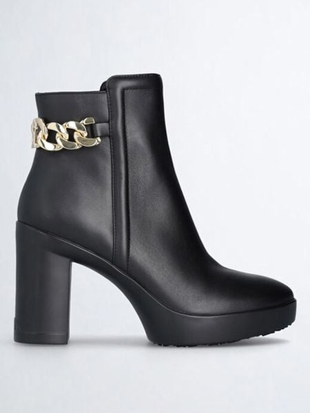 Liu Jo Skórzane botki w kolorze czarnym rozmiar: 39. Czarne botki damskie Liu Jo, bez obcasa, bez zapięcia. Za 401.25 zł.