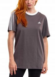 Koszulka damska adidas Essentials 3-Stripes Tee. Białe t-shirty damskie Adidas, uniwersalny, bez wzorów, z bawełny, bez kołnierzyka. Za 112.99 zł.