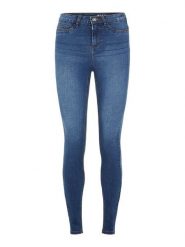 Noisy may Dżinsy "Nmcallie" - Skinny fit - w kolorze niebieskim rozmiar: W32/L32. Niebieskie jeansy damskie Noisy may, z podwyższonym stanem. Za 114.95 zł.