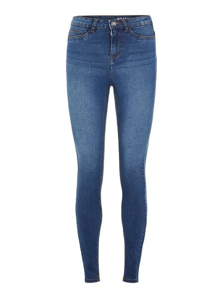 Noisy may Dżinsy "Nmcallie" - Skinny fit - w kolorze niebieskim rozmiar: W32/L32. Niebieskie jeansy damskie Noisy may, z podwyższonym stanem. Za 114.95 zł.