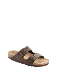 Birkenstock Klapki "Arizona" w kolorze jasnobrązowym rozmiar: 43. Brązowe klapki damskie Birkenstock, bez wzorów, bez obcasa. Za 362.71 zł.