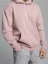 Bluza hoodie z napisem - różowy. Czerwone bluzy bez kaptura męskie Sinsay, l. Za 49.99 zł.