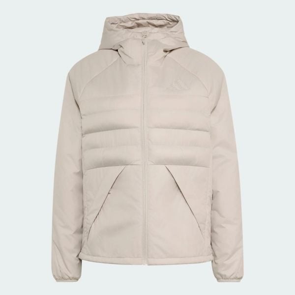 Ocieplana kurtka z kapturem Terrex Multi CLIMAWARM. Brązowe kurtki damskie Adidas, xs, bez wzorów, z materiału, z kapturem. Za 599.00 zł.