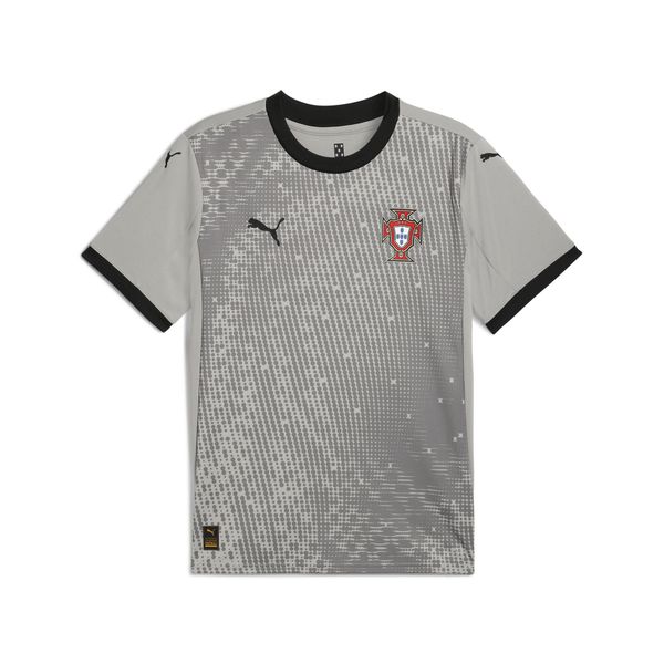 Męska koszulka bramkarska z krótkim rękawem Portugalia 2025 PUMA. Czarne t-shirty sportowe męskie Puma, m, z materiału, bez ramiączek, do piłki nożnej. Za 276.10 zł.