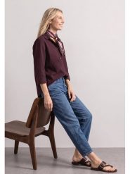 Street One Koszula w kolorze bordowym rozmiar: 40. Czerwone koszule damskie Street One, bez wzorów, z bawełny, street, bez kołnierzyka, bez ramiączek. Za 174.95 zł.