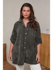 Curvy Lady Bluzka w kolorze khaki rozmiar: 40/42. Brązowe bluzki damskie Curvy Lady, bez wzorów, klasyczne, bez kołnierzyka, bez ramiączek. Za 157.95 zł.