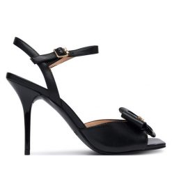 Sandały LOVE MOSCHINO. Czarne sandały damskie Love Moschino, bez wzorów, bez obcasa, na szpilce. Za 1,099.00 zł.