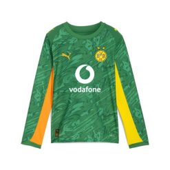 Młodzieżowa koszulka bramkarska z długim rękawem Borussia Dortmund 25/26 PUMA. Brązowa bluzki damskie Puma, m, bez wzorów, z tkaniny, młodzieżowe, bez kołnierzyka, bez ramiączek. Za 379.00 zł.