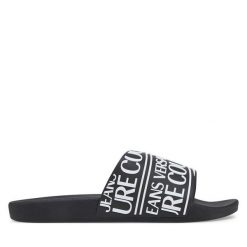 Klapki Versace Jeans Couture. Czarne klapki i japonki męskie Versace Jeans Couture, z jeansu. Za 199.99 zł.