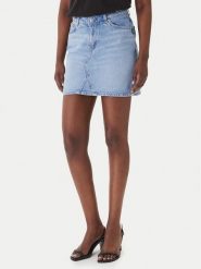 HUGO Spódnica jeansowa Gatalie 50559749 Niebieski Regular Fit. Niebieskie spódniczki damskie Hugo, s, bez wzorów, z bawełny. Za 499.99 zł.