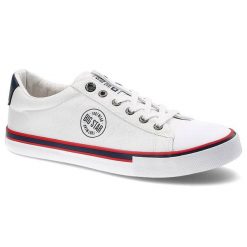 Białe Trampki Big Star Męskie Wygodne Buty. Białe trampki i tenisówki męskie Big Star, z aplikacjami, z materiału, bez zapięcia. Za 149.00 zł.