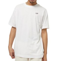 Koszulka na co dzień męska New Balance MT41509WT. Białe t-shirty sportowe męskie New Balance, m, bez ramiączek, do biegania. Za 169.99 zł.