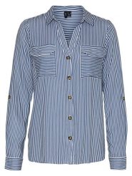 Vero Moda Koszula w kolorze niebiesko-białym rozmiar: L. Białe koszule damskie Vero Moda, l, bez wzorów, z wiskozy, bez kołnierzyka, bez ramiączek. Za 88.02 zł.
