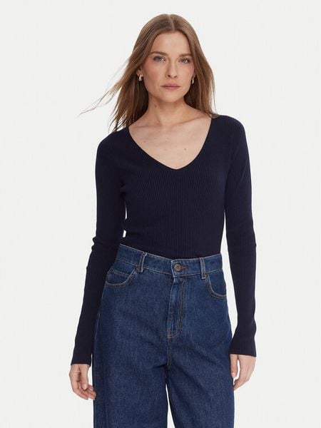 Kontatto Sweter 3M0818C Granatowy Slim Fit. Niebieskie swetry klasyczne damskie Kontatto, m, z syntetyku, bez kołnierzyka. Za 189.99 zł.