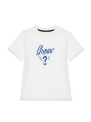 Guess T-Shirt L6GI06 K8HM4 Biały Relaxed Fit. Białe t-shirty chłopięce Guess, z aplikacjami, z bawełny, bez ramiączek. Za 99.99 zł.