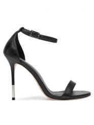 Eva Minge Sandały RHODODEN-LT934-32 Czarny. Czarne sandały damskie Eva Minge, bez wzorów, ze skóry, bez obcasa, na szpilce. Za 429.99 zł.