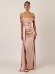 APART Sukienka w kolorze szaroróżowym rozmiar: 36. Różowe sukienki damskie Apart, bez wzorów, bez kołnierzyka, bez ramiączek, maxi. Za 343.73 zł.