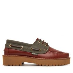 Półbuty Barbour. Brązowe półbuty damskie Barbour, bez wzorów, bez obcasa, na płaskiej podeszwie. Za 699.99 zł.