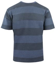 Dzianinowy T-Shirt Męski - Brave Soul - Odcienie Niebieskiego. Niebieskie t-shirty męskie Brave Soul, na lato, l, bez wzorów, z bawełny, bez kołnierzyka. Za 57.00 zł.