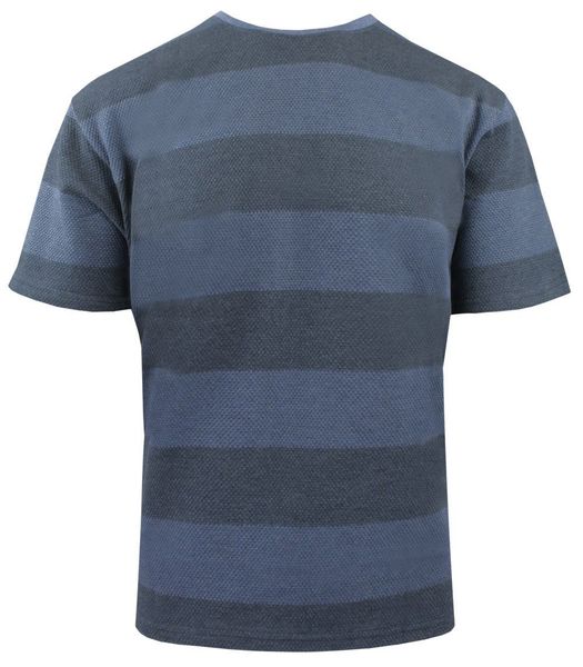 Dzianinowy T-Shirt Męski - Brave Soul - Odcienie Niebieskiego. Niebieskie t-shirty męskie Brave Soul, na lato, l, bez wzorów, z bawełny, bez kołnierzyka. Za 57.00 zł.