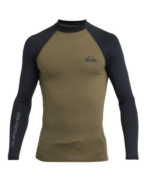 Koszulka surfingowa z długim rękawem UPF 50 dla Mężczyzn EVERYDAY Zielony. Zielone koszulki męskie z długim rękawem Quiksilver, m, z elastanu. Za 149.99 zł.