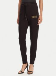 Versace Jeans Couture Spodnie dresowe 78HAAT06 Czarny Regular Fit. Czarne jeansy damskie Versace Jeans Couture, xs, bez wzorów, z bawełny. Za 489.99 zł.