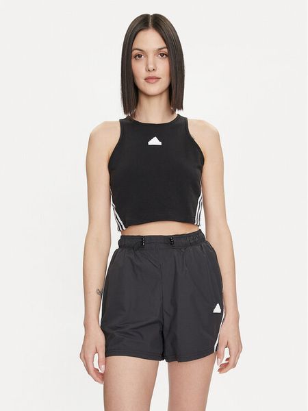 Adidas Top Future Icons 3-Stripes IP1572 Czarny Slim Fit. Czarne topy damskie Adidas, xl, bez wzorów, z bawełny, bez ramiączek. Za 89.99 zł.