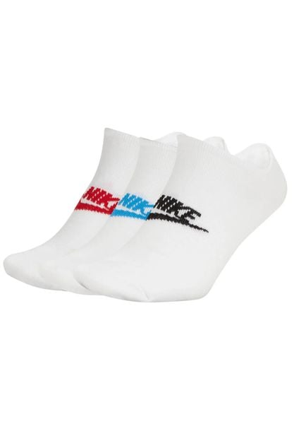 SKARPETY Nike Sportswear Everyday Essential No Show Socks 3 Pairs. Białe skarpetki damskie Nike, bez wzorów, z materiału. Za 190.00 zł.