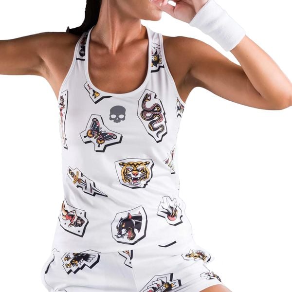 Koszulka tenisowa damska HYDROGEN Tattoo Tech. Białe t-shirty damskie HYDROGEN, l, bez wzorów, bez kołnierzyka. Za 219.99 zł.