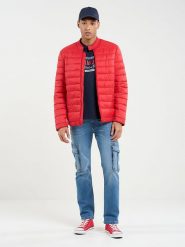 BIG STAR Kurtka pikowana w kolorze czerwonym rozmiar: S. Czerwone kurtki męskie Big Star, s, bez wzorów, retro, bez kaptura. Za 169.99 zł.