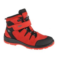 Buty 4F Trek HJZ21-JOBMW253-62S czarne. Czarne buty sportowe chłopięce z gumy, bez zapięcia. Za 390.40 zł.