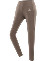 Alpine Pro Legginsy sportowe "Marda" w kolorze jasnobrązowym rozmiar: XL. Brązowe legginsy damskie Alpine Pro, xl, bez wzorów, z materiału. Za 118.84 zł.