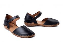 JOSEF SEIBEL 79542 476 100 Rosalie 42 schwarz, sandały damskie. Czarne sandały damskie Josef Seibel, bez wzorów, ze skóry, bez obcasa. Za 309.90 zł.
