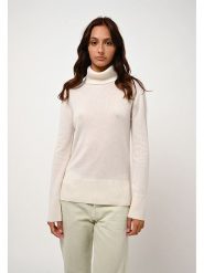 AUTHENTIC CASHMERE Kaszmirowy golf "Fornet" w kolorze kremowym rozmiar: M. Brązowe golfy damskie AUTHENTIC CASHMERE, m, bez wzorów, z kaszmiru, bez ramiączek. Za 361.87 zł.