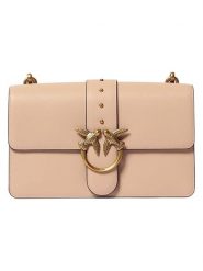 Pinko Skórzana torebka w kolorze beżowym - 27 x 16 x 7 cm rozmiar: onesize. Brązowe torebki klasyczne damskie Pinko, z aplikacjami, z materiału, bez dodatków. Za 944.42 zł.