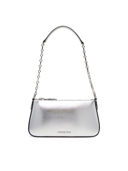 MICHAEL Michael Kors Torebka 32S4S8EW6M Srebrny. Szare torebki klasyczne damskie MICHAEL Michael Kors, bez wzorów, ze skóry, wizytowe, bez kołnierzyka, bez ramiączek. Za 609.99 zł.