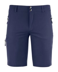 Clique Bend Szorty stretch z kieszeniami na zamek – dark navy. Niebieskie szorty damskie CLIQUE, bez wzorów, z poliesteru, eleganckie. Za 229.44 zł.