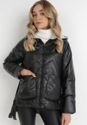 Czarna Kurtka Uvane. Czarne kurtki damskie Born2be, l, z aplikacjami. Za 179.99 zł.