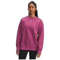 Bluza Damska Under Armour Dresowa Bez Kaptura Oversize Rival Fleece. Fioletowe bluzy bez kaptura damskie Under Armour, z dresówki. W wyprzedaży za 136.25 zł.