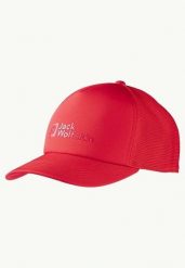 JACK WOLFSKIN Czapka z daszkiem Uson Cap red glow. Czerwone czapki męskie Jack Wolfskin, bez wzorów, z elastanu. Za 62.90 zł.