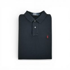 Second life - Koszulka polo męska z krótkim rękawem granatowa - Stan dobry. Niebieskie koszulki polo męskie Ralph Lauren, m, bez wzorów, bez ramiączek. Za 105.71 zł.