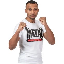 Koszulka mma Metal Boxe visual. Białe t-shirty damskie METAL BOXE, xs, bez wzorów, z bawełny, bez kołnierzyka. Za 148.50 zł.