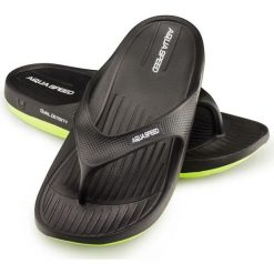 Klapki basenowe japonki Aqua Speed Alcano. Czarne klapki damskie Aqua-Speed, bez wzorów, bez obcasa. Za 69.99 zł.